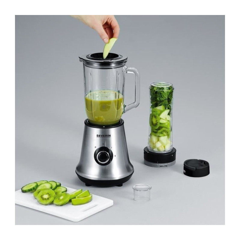 Severin SM3737 Classic Blender with Mix & Go - Stainless steel nutrien
