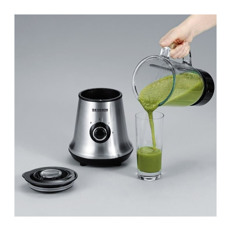 Severin SM3737 Classic Blender with Mix & Go - Stainless steel nutrien