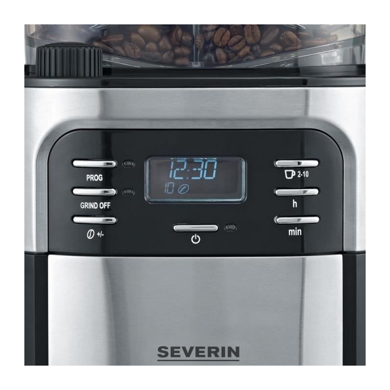Severin 4810 Cafetiere Filter with integrated shredder - black and sta
