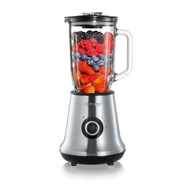 Severin SM3734 Blender, Glass container of 1L removable, 2 speeds + Pu