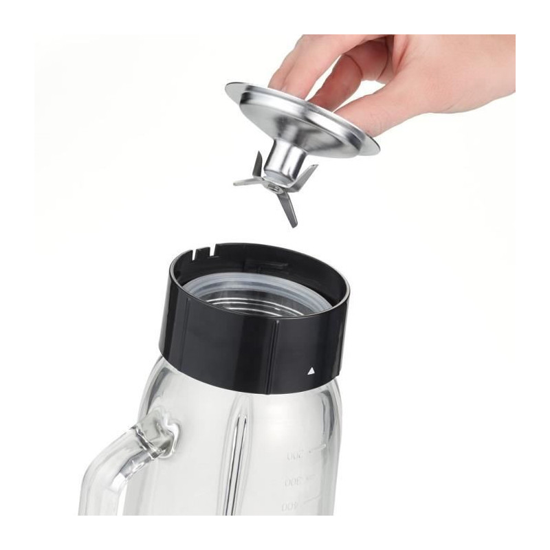 Severin SM3734 Blender, Glass container of 1L removable, 2 speeds + Pu