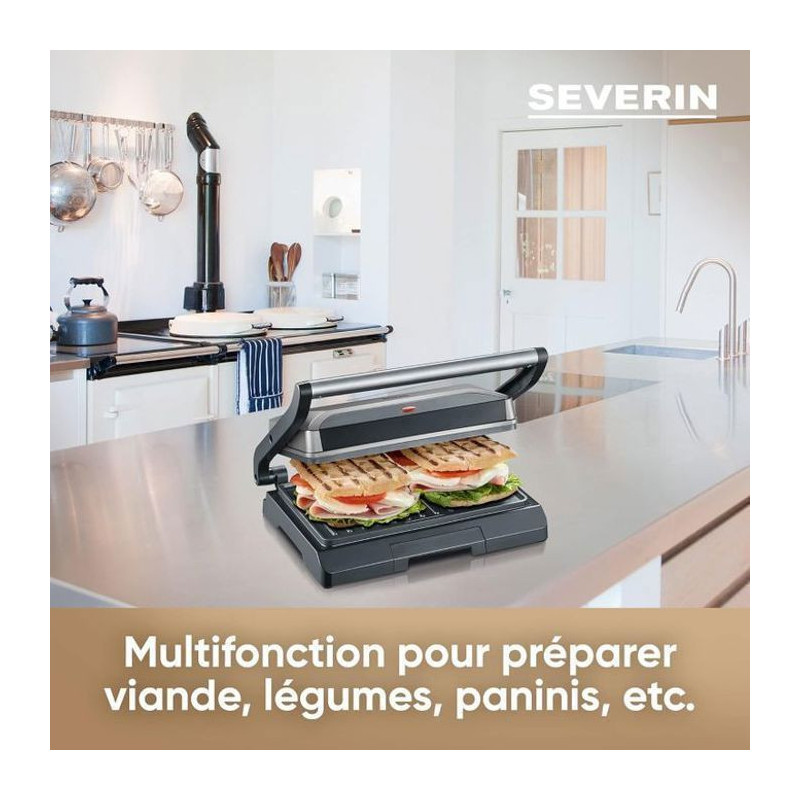 Severin kg2394 compact multifunction grill: meat - paninis - vegetable