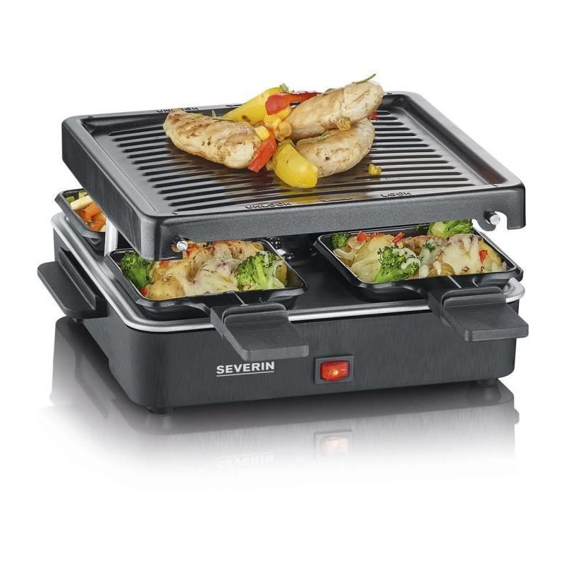 SEVERIN Raclette Grill 4 people compact, easy to store, ideal for smal