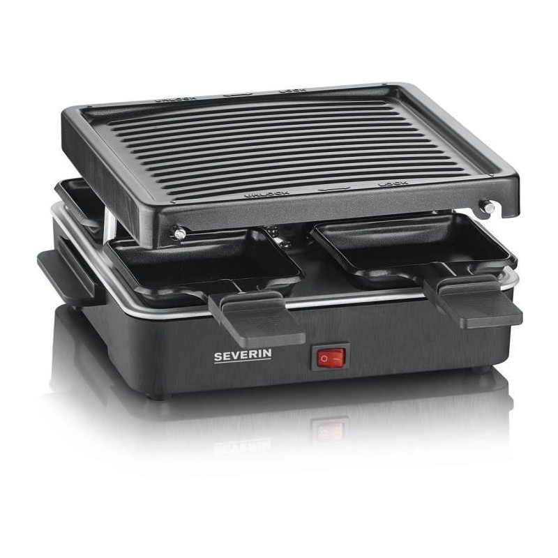 SEVERIN Raclette Grill 4 people compact, easy to store, ideal for smal