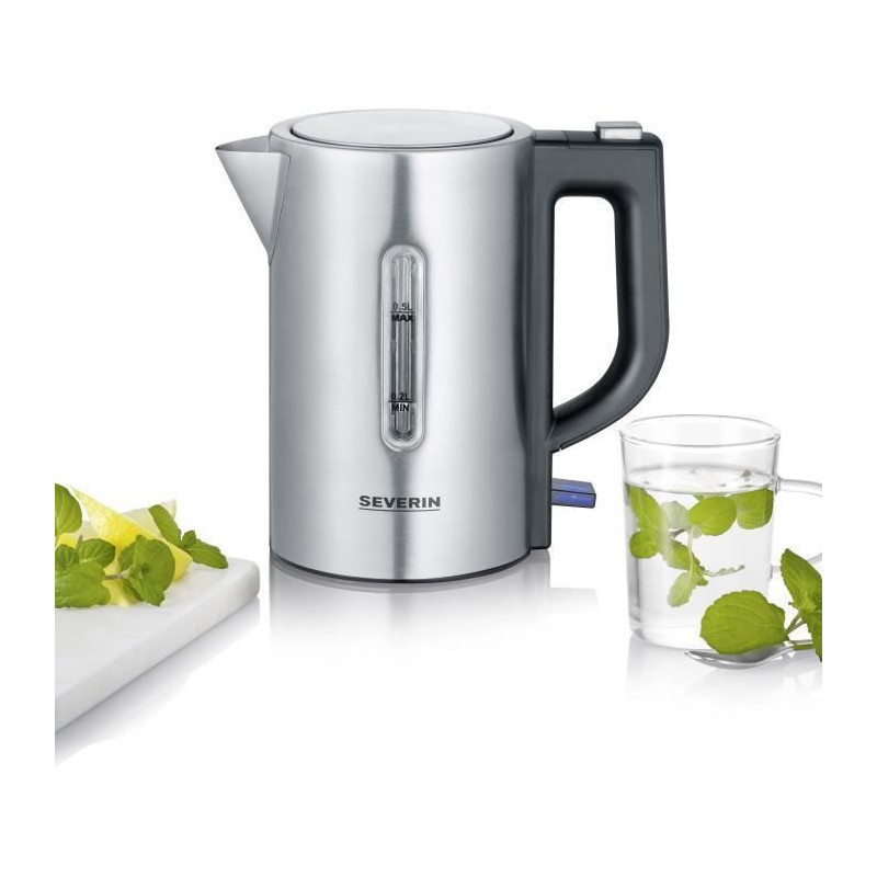 Severin WK3647 Kit Travel kettle - 0.5 L - 1100 W - Stainless steel an