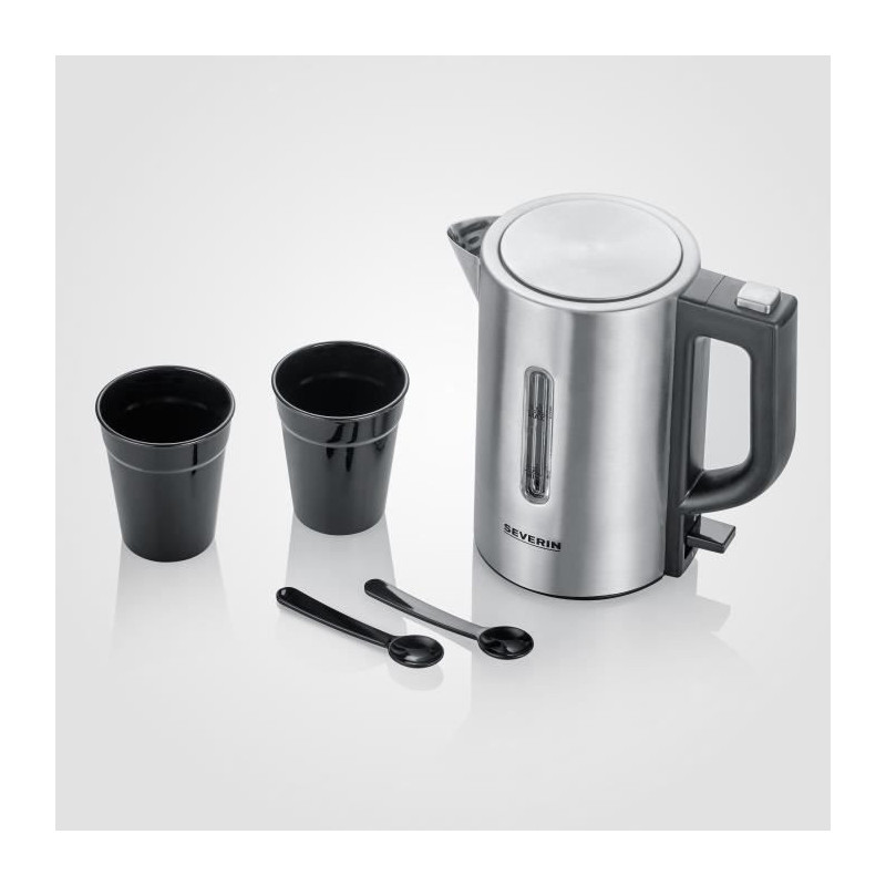 Severin WK3647 Kit Travel kettle - 0.5 L - 1100 W - Stainless steel an