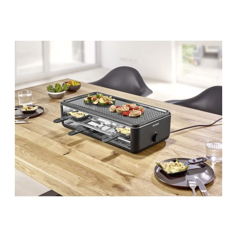 Raclette machine - SEVERIN - RG2365 - 8 people - Ceramic cooking plate