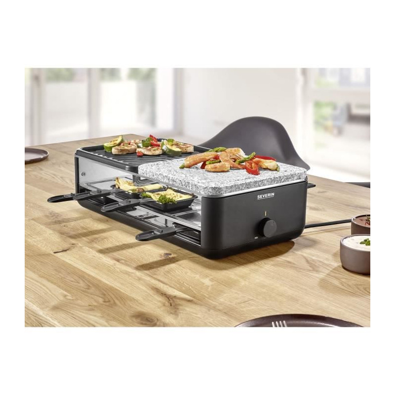 Raclette Grill - SEVERIN - RG2366 - 8 people - Natural Stone and Rever