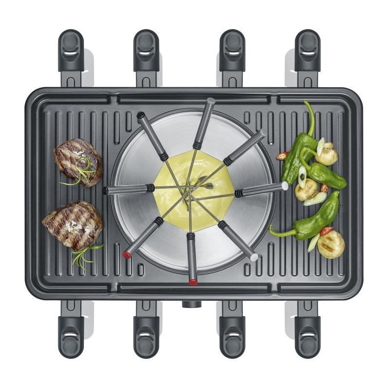 Raclette-Fondue combination - SEVERIN - RG2347 - 8 people - Fondue pot