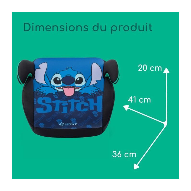 SAFETY 1st Disney© Star Plus i-Safe Stitch Booster Car Seat, Group 3,
