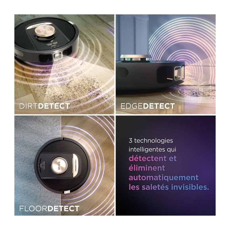 Shark PowerDetect RV2820VEEU - Self-emptying robot vacuum cleaner with