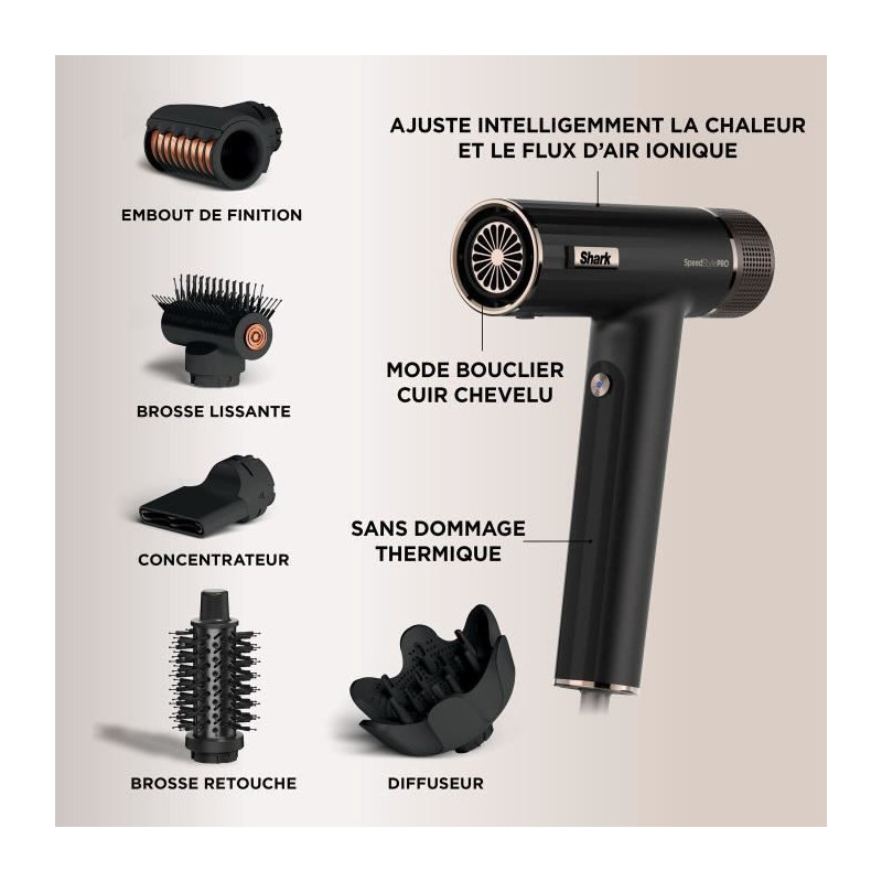 Hairdryer - Shark - HD752EU - SpeedStyle Pro 5-in-1 - Defrizz Fast Dif