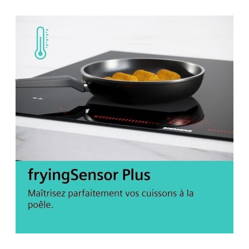 Induction hob - SIEMENS - IQ700 - 4 burners - 60 cm - Black - Dual Lig