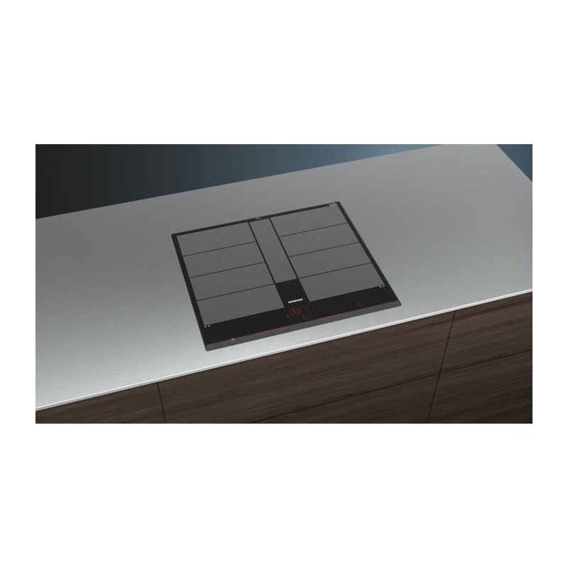 Induction hob - SIEMENS - IQ700 - 4 burners - 60 cm - Black - Dual Lig