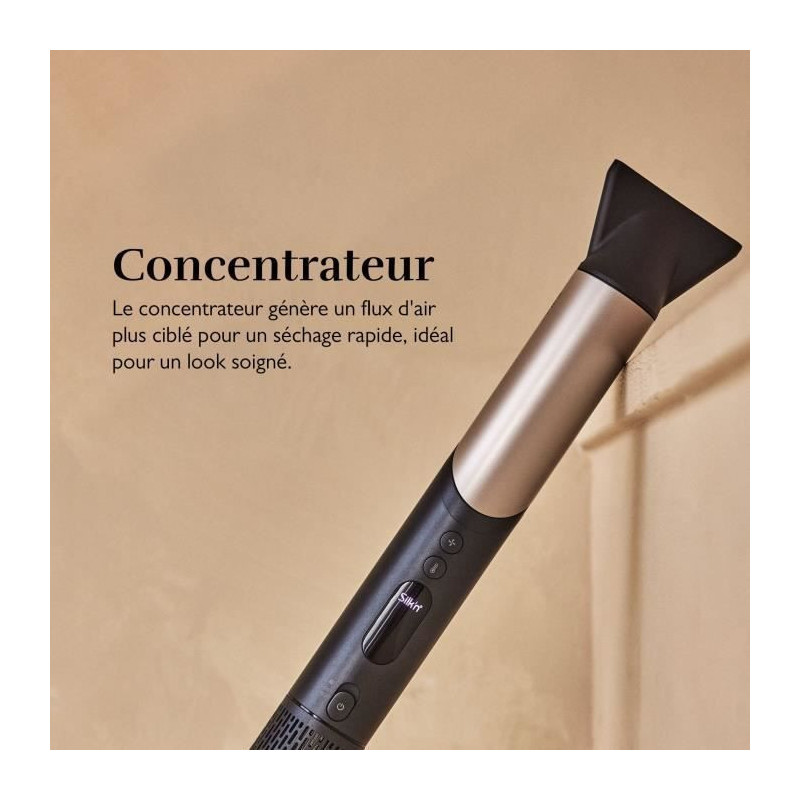 Hairdryer - Silk'n - Silky Air Flex - Black-Gold - 110,000 rpm - 5 acc