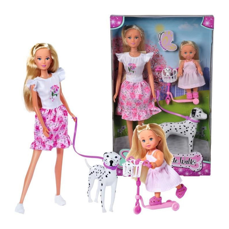Steffi Love Dalmatian doll + Evi Love - 2 dolls 29 and 12 cm - 2 Dalma