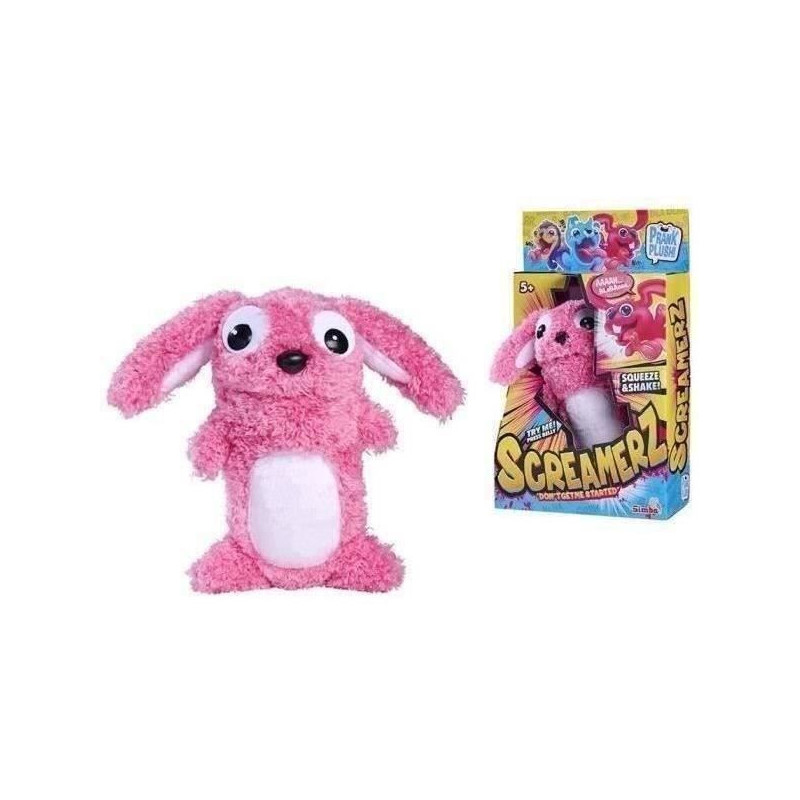 Smoby - Screamerz - Fun interactive plush toy - Rabbit - 27 cm - Noise