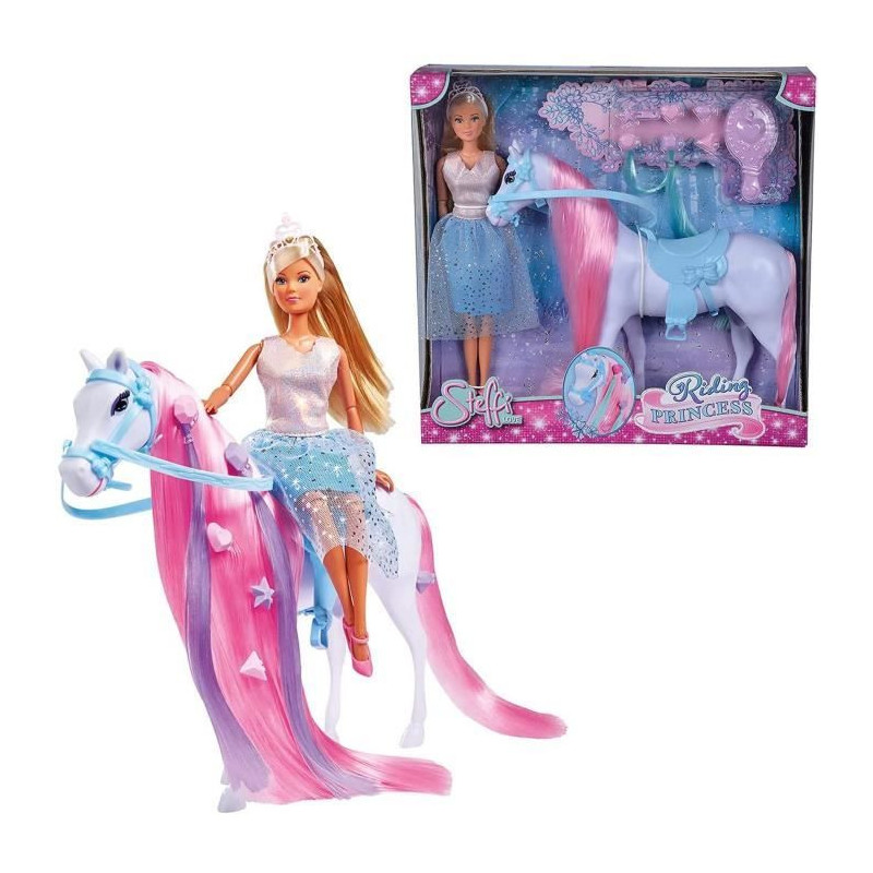 Simba - Steffi Love Princess and Horse - Model Doll 29cm - Dress + Tia