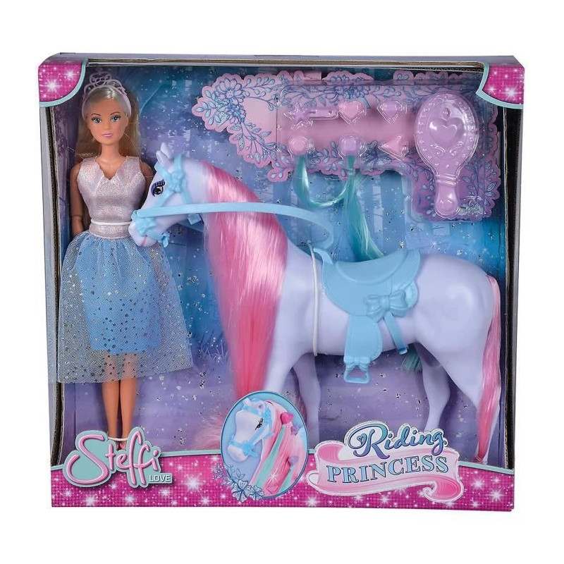 Simba - Steffi Love Princess and Horse - Model Doll 29cm - Dress + Tia