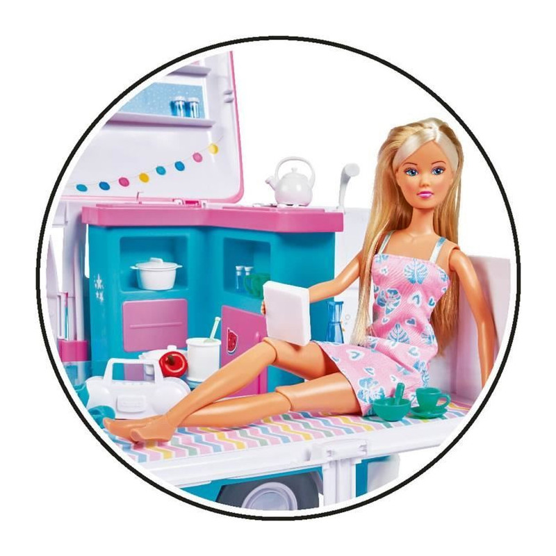Model doll 29cm Steffi love and her motorhome that opens
