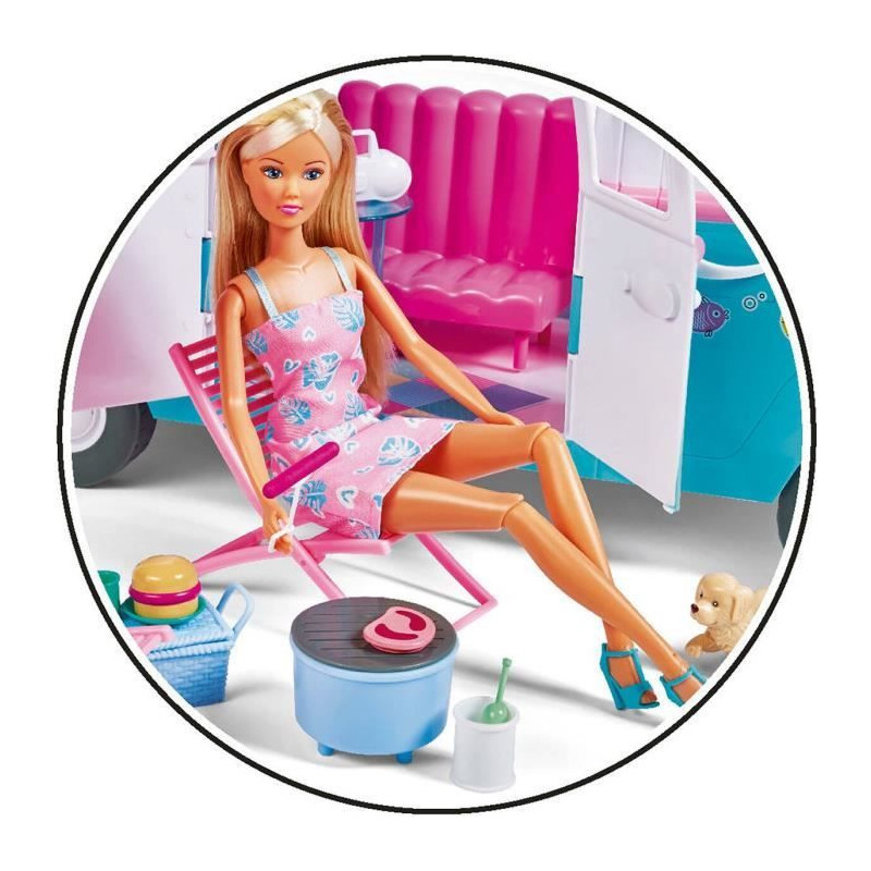 Model doll 29cm Steffi love and her motorhome that opens