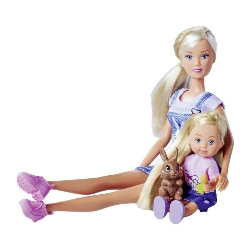 SIMBA - Steffi Love - Rabbit Family + Evi love - Fashion doll