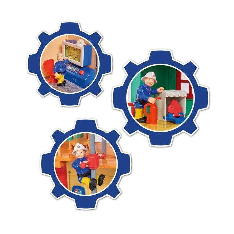 Pontypandy Smoby Fireman Sam Barracks with 1 figurine - Toy for childr