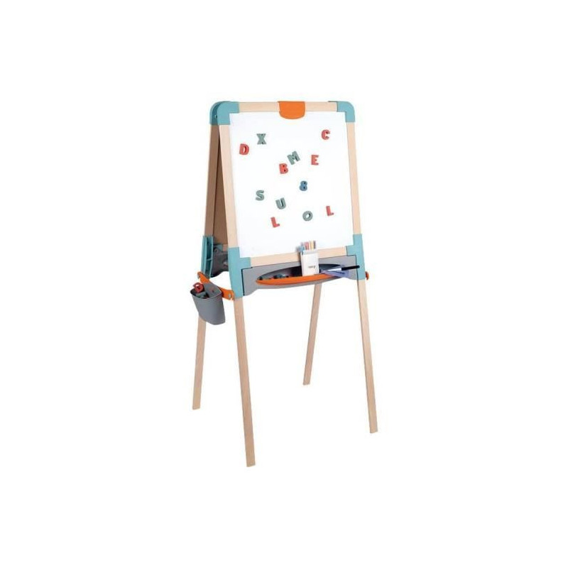 Smoby - Double-sided wooden board - Chalk and magnetic whiteboard - Fo
