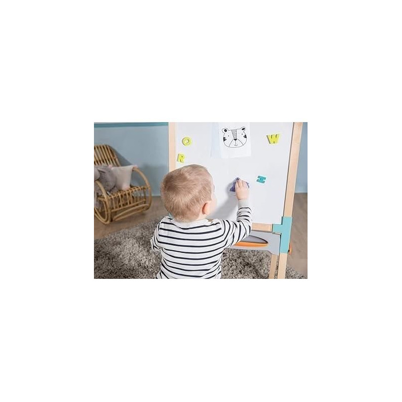 Smoby - Double-sided wooden board - Chalk and magnetic whiteboard - Fo