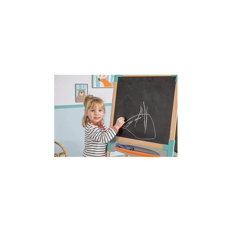 Smoby - Double-sided wooden board - Chalk and magnetic whiteboard - Fo