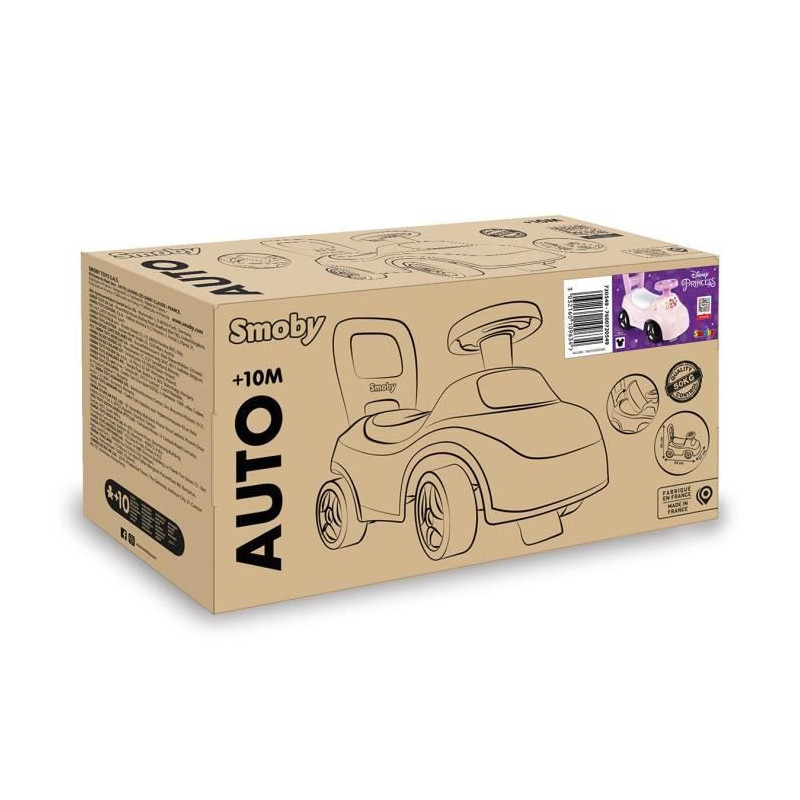 Smoby - 2 in 1 child car carrier - Disney Princess - Underseat storage