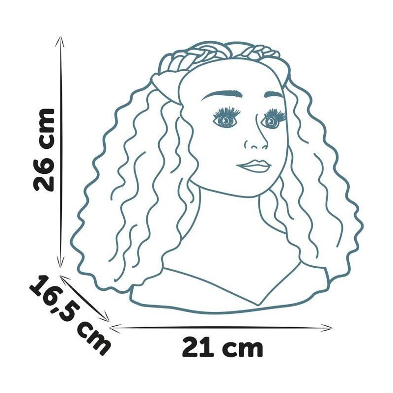 Smoby - Afro hair styling head - Easy to style - 23 realistic accessor