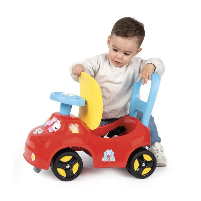 Smoby - 2 in 1 child car carrier - Peppa Pig - Storage under the saddl