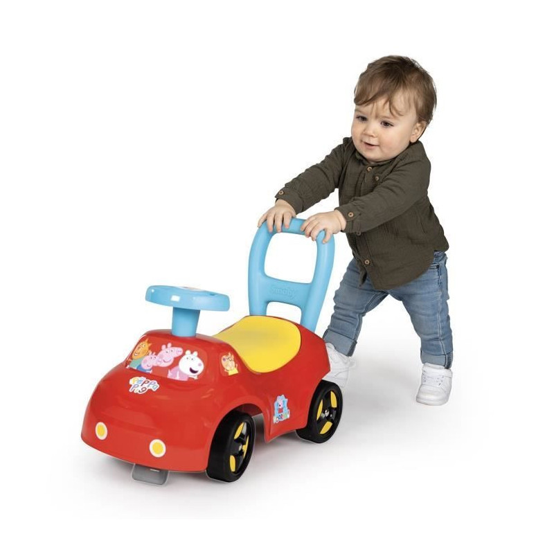 Smoby - 2 in 1 child car carrier - Peppa Pig - Storage under the saddl