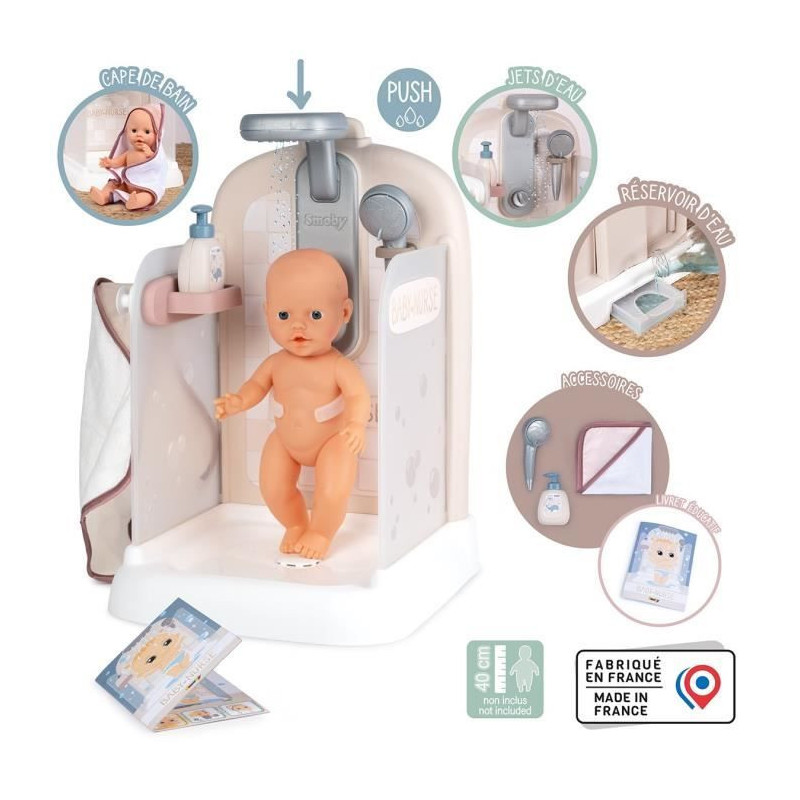 Baby Nurse - Shower - Bath cape + foam pusher - Removable and function