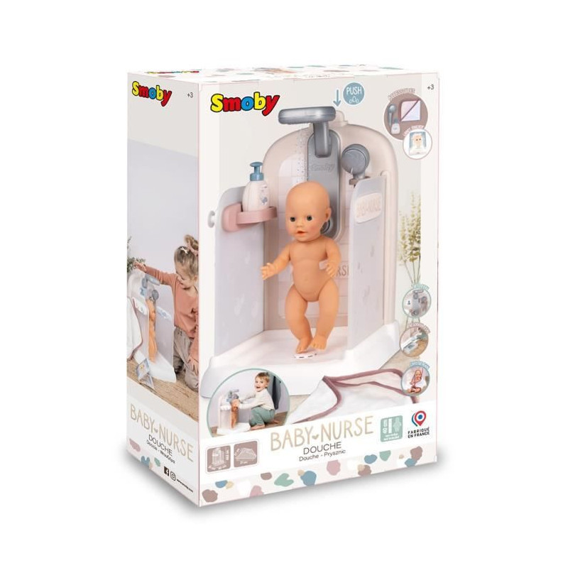 Baby Nurse - Shower - Bath cape + foam pusher - Removable and function