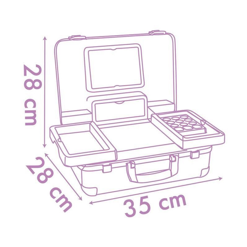 Smoby - Gabby and the Magic House - Easy to carry beauty case - 13 acc