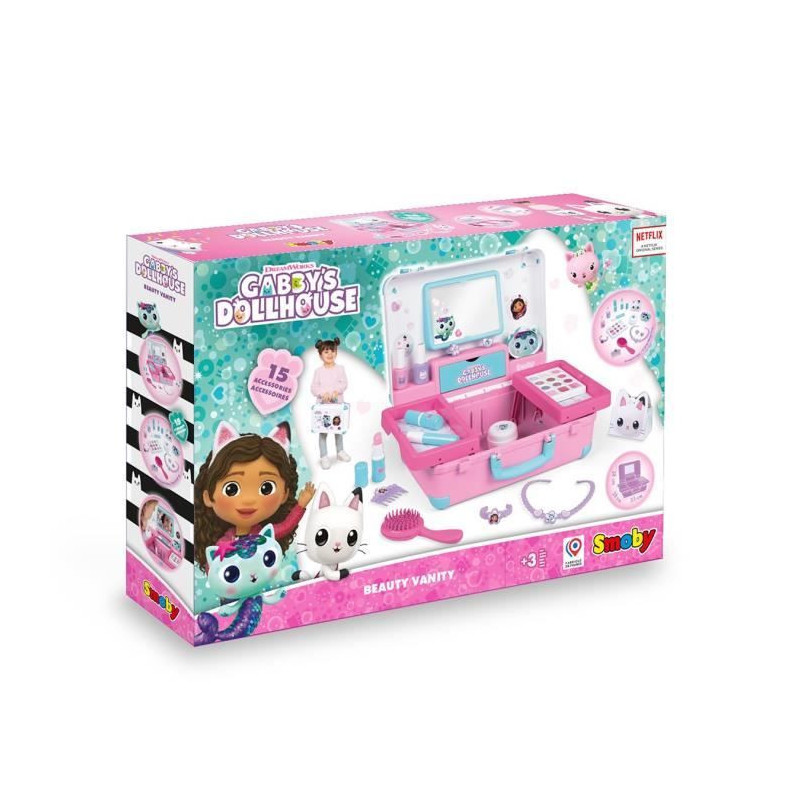 Smoby - Gabby and the Magic House - Easy to carry beauty case - 13 acc