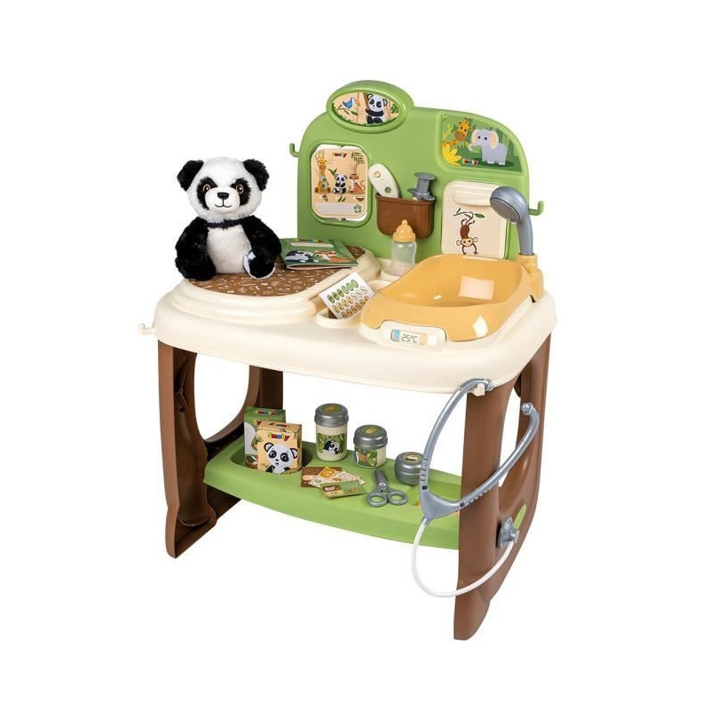 Smoby - Zoo Veterinary Center - 1 Panda plush toy - Many accessories a
