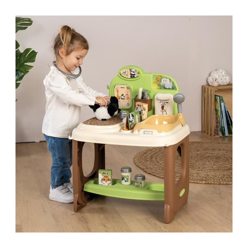 Smoby - Zoo Veterinary Center - 1 Panda plush toy - Many accessories a