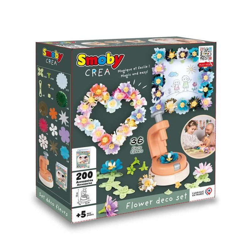 Smoby - Creative leisure - Refills of 16 flowers - For the Decorative
