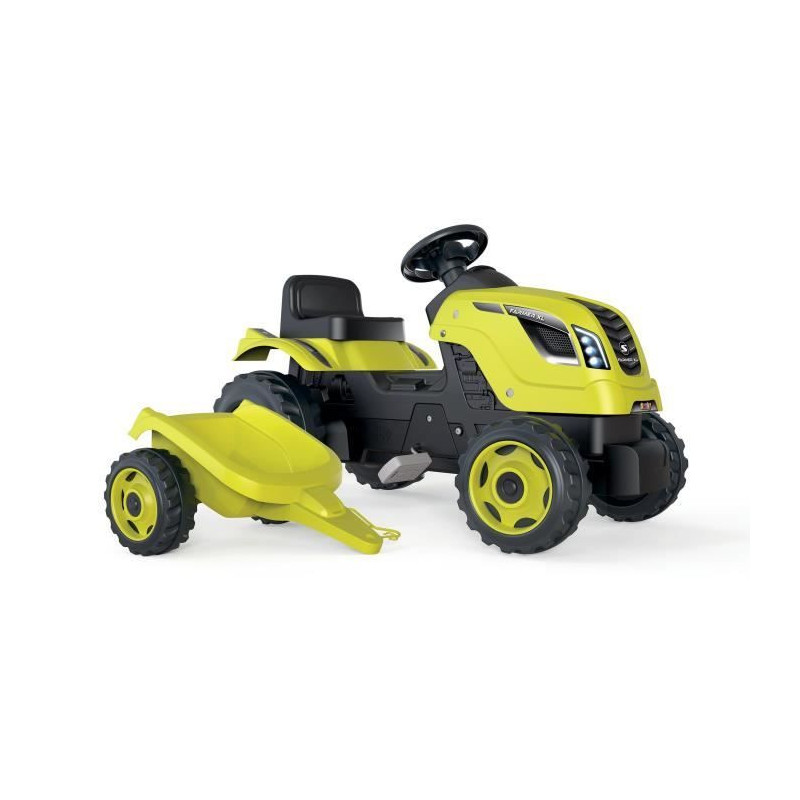 Smoby Farmer XL pedal tractor + trailer - Green