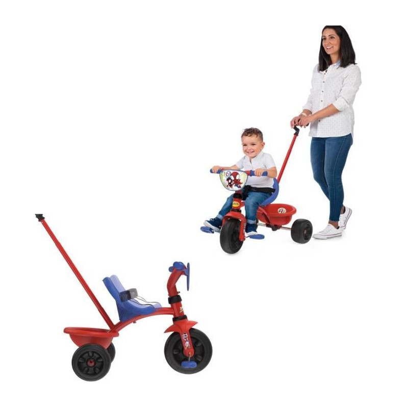 Smoby - Be Fun Tricycle - Spidey - Evolves from 15 months to 3 years -
