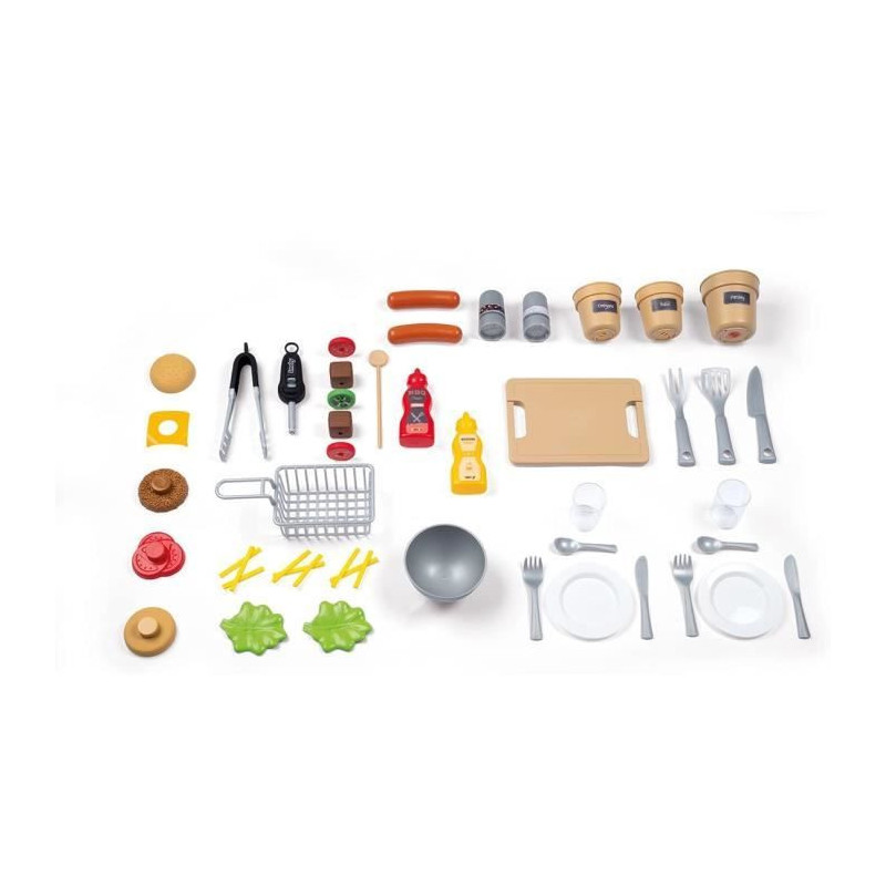 Smoby - Garden Kitchen - Evolutive Outdoor Kitchen - Grill With Retrac