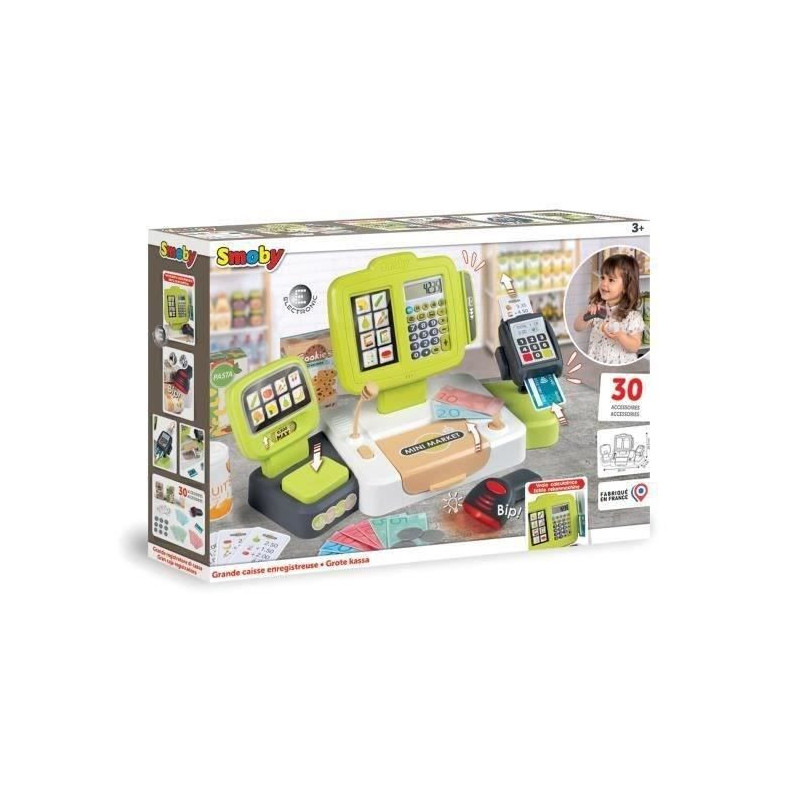 Smoby large cash register - 30 accessories included - ages 3