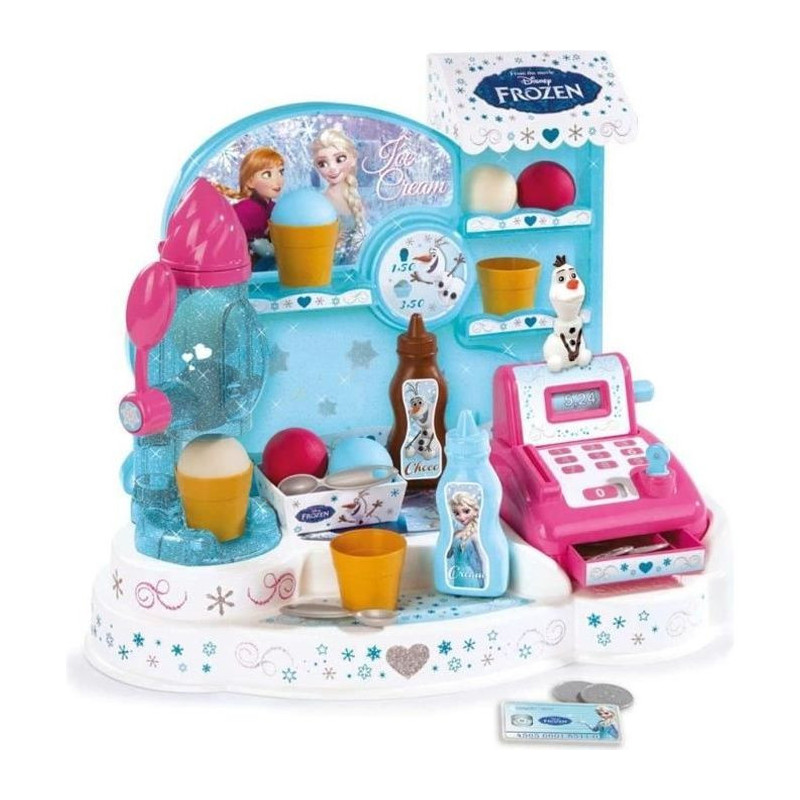 Smoby - Frozen - Ice Cream Shop - Child's Cash Register - 22 Accessori