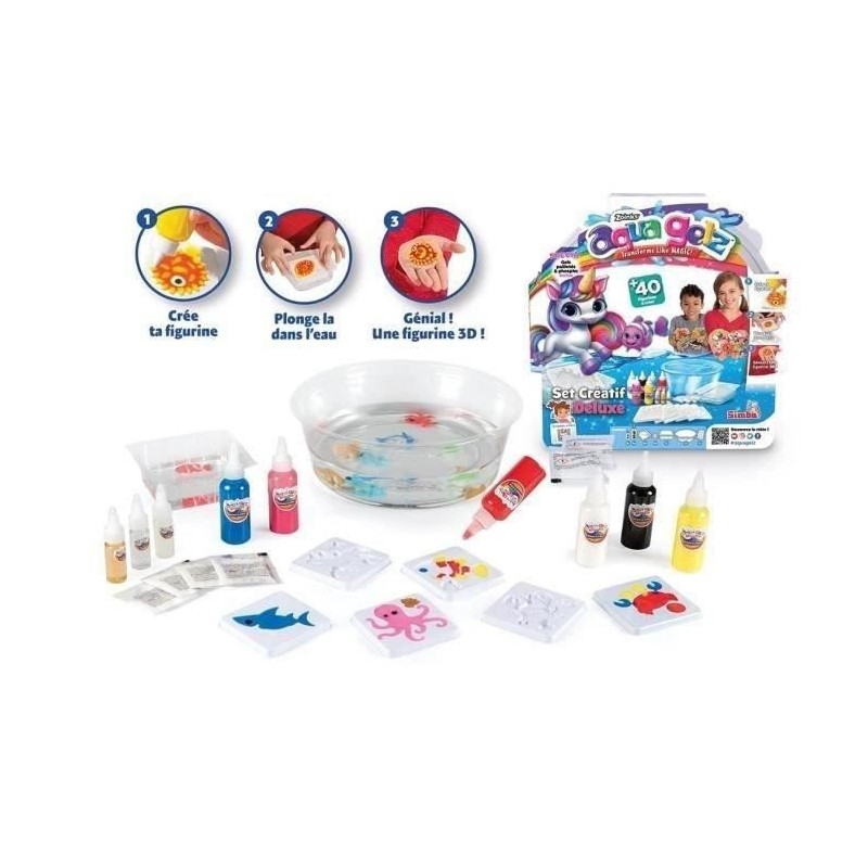 Simba - Aqua Gelz - Deluxe Creative Set - 3D Figure - Creative Kit for