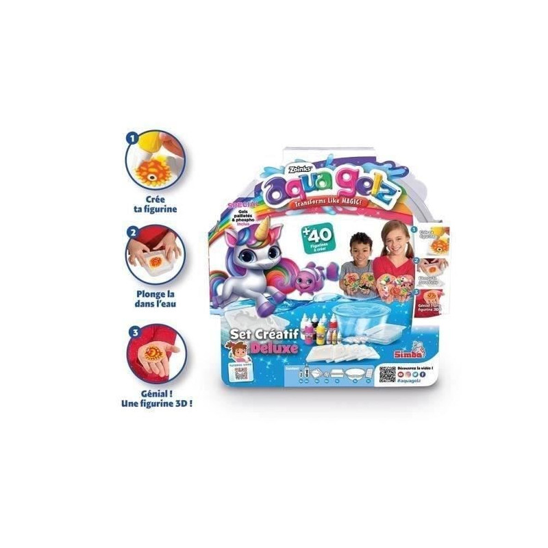 Simba - Aqua Gelz - Deluxe Creative Set - 3D Figure - Creative Kit for