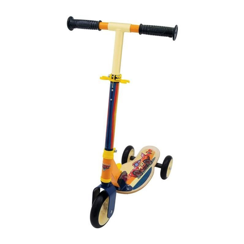 Cars 3-wheel foldable wooden scooter