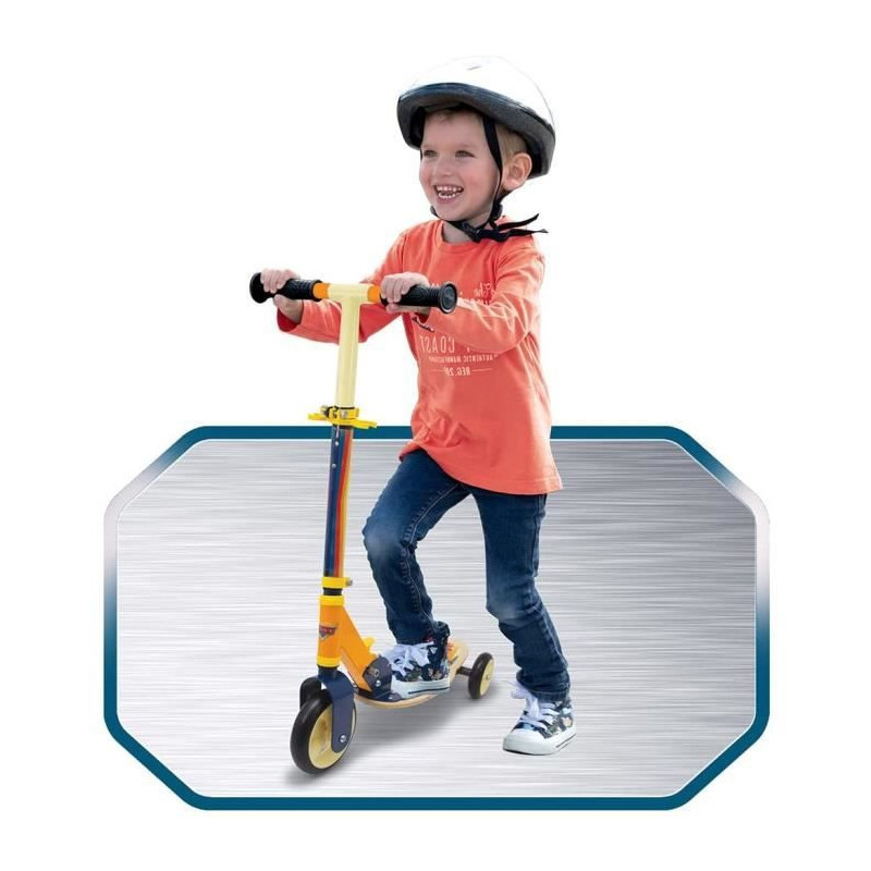 Cars 3-wheel foldable wooden scooter
